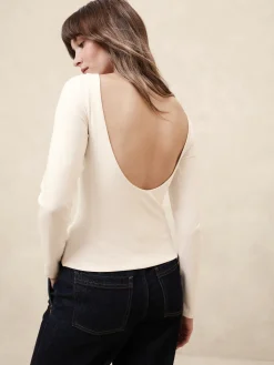 Soft Stretch Open Back Top