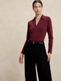 Soft Stretch Polo Top