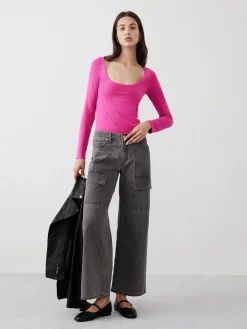 Soft Stretch Scoop-Neck T-Shirt