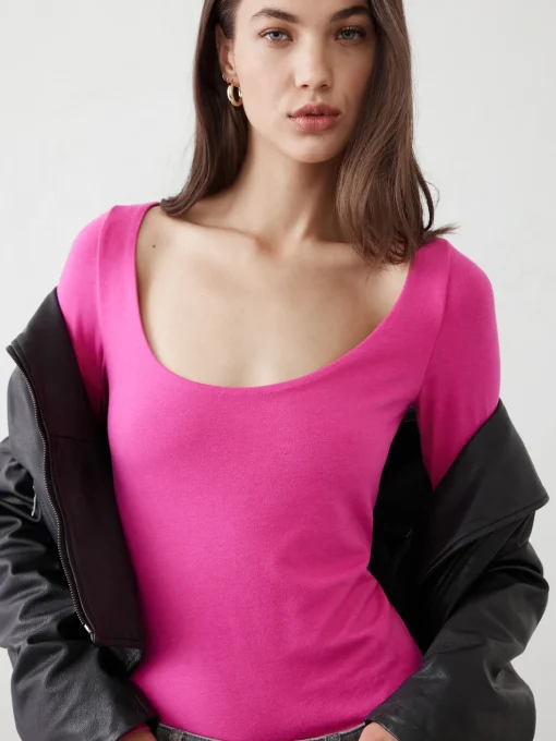 Soft Stretch Scoop-Neck T-Shirt