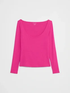 Soft Stretch Scoop-Neck T-Shirt