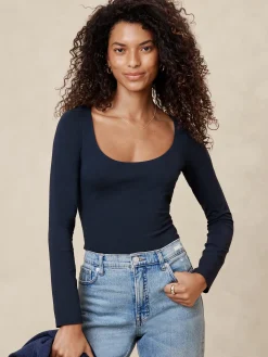 Soft Stretch Scoop-Neck T-Shirt