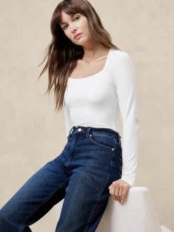 Soft Stretch Square-Neck Bodysuit
