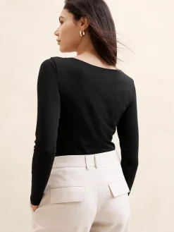 Soft Stretch Square-Neck Bodysuit