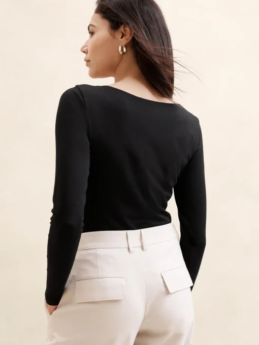 Soft Stretch Square-Neck Bodysuit