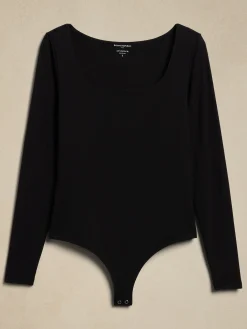 Soft Stretch Square-Neck Bodysuit