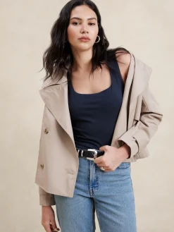 Soft Stretch Square-Neck Top