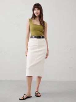 Soft Stretch Square-Neck Top
