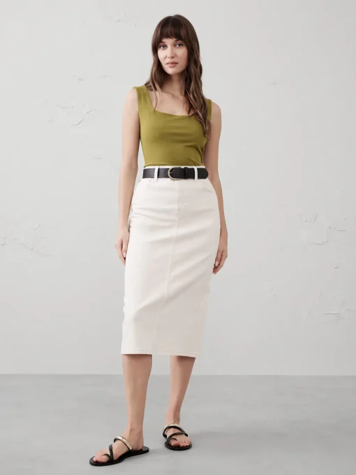Soft Stretch Square-Neck Top