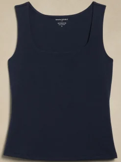 Soft Stretch Square-Neck Top