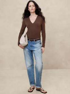 Soft Stretch V-Neck Bodysuit