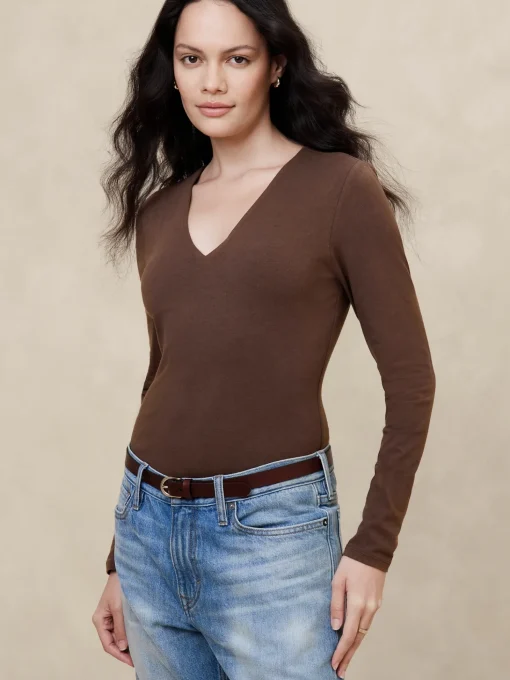 Soft Stretch V-Neck Bodysuit