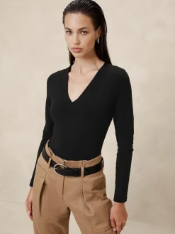 Soft Stretch V-Neck Bodysuit