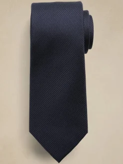 Solid Silk-Blend Tie