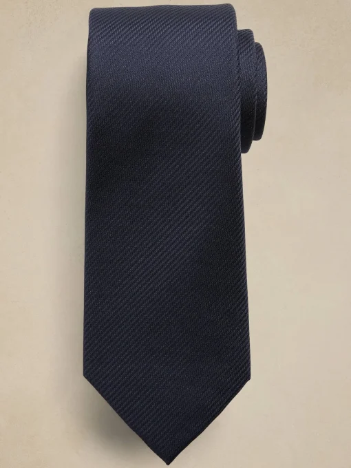 Solid Silk-Blend Tie