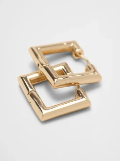 Square Huggie Earrings