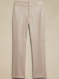 Straight Vegan Leather Trouser