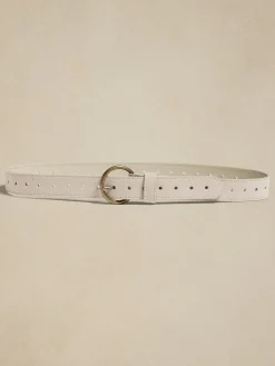 Suede Round Buckle Belt