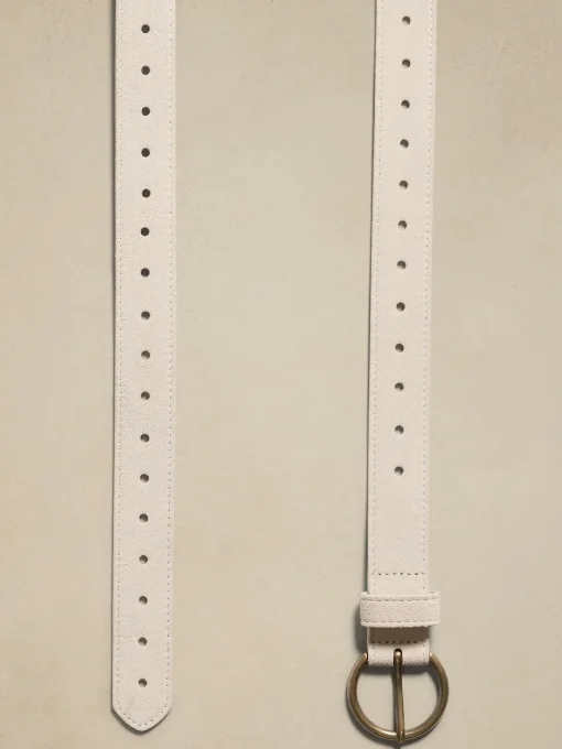 Suede Round Buckle Belt
