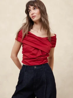 Taffeta Cropped Top
