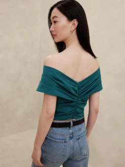 Taffeta Cropped Top