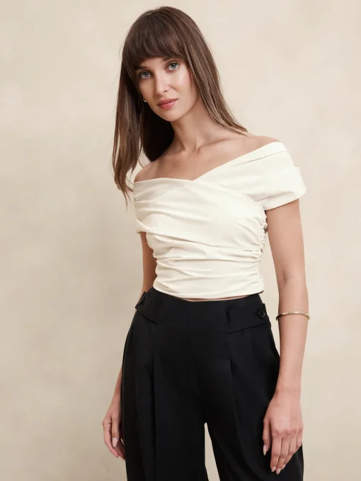 Taffeta Cropped Top