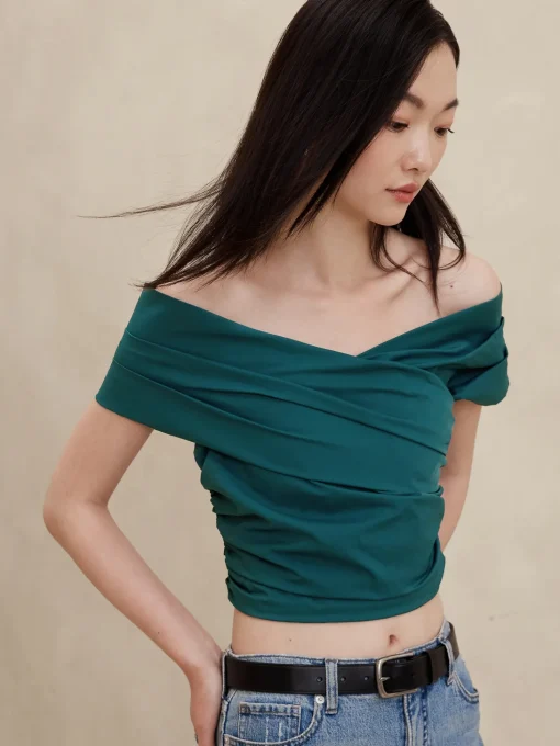 Taffeta Cropped Top