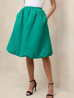 Taffeta Knee-Length Skirt
