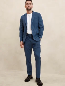 Tailored Blue Glen Plaid Suit Trouser