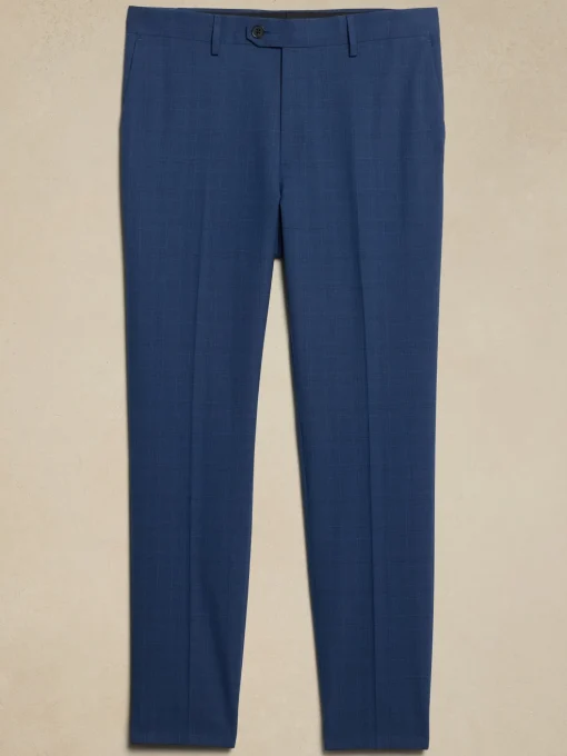 Tailored Blue Glen Plaid Suit Trouser