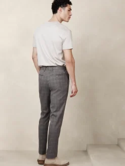 Tailored-Fit Glen Plaid Suit Trouser
