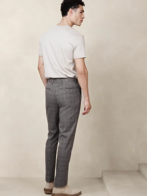 Tailored-Fit Glen Plaid Suit Trouser