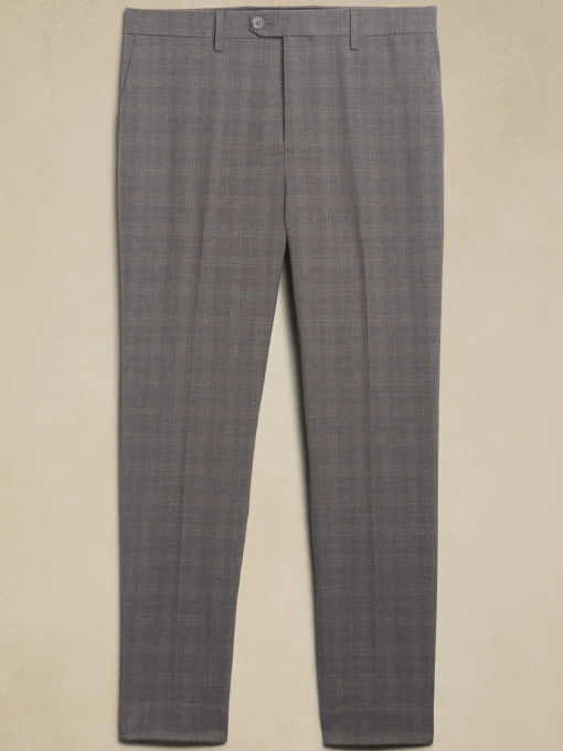 Tailored-Fit Glen Plaid Suit Trouser