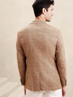 Tailored-Fit Linen-Blend Jacket