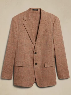 Tailored-Fit Linen-Blend Jacket