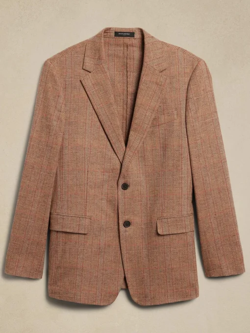 Tailored-Fit Linen-Blend Jacket