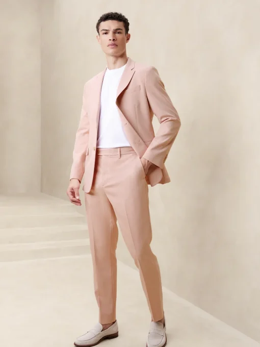Tailored-Fit Melange Suit Trouser
