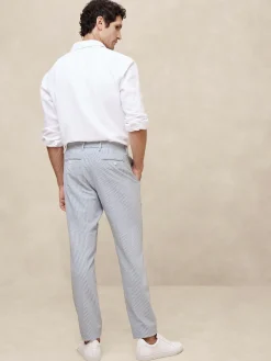 Tailored-Fit Striped Seersucker Suit Trouser