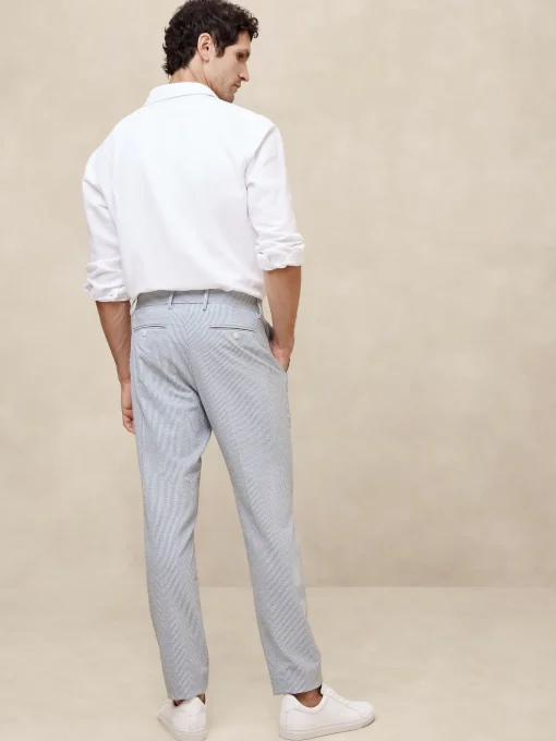 Tailored-Fit Striped Seersucker Suit Trouser