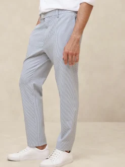 Tailored-Fit Striped Seersucker Suit Trouser
