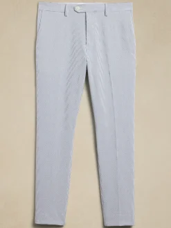 Tailored-Fit Striped Seersucker Suit Trouser