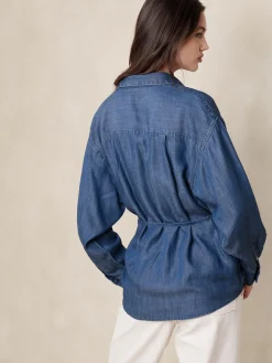 TENCEL™ Tie-Waist Chambray Shirt