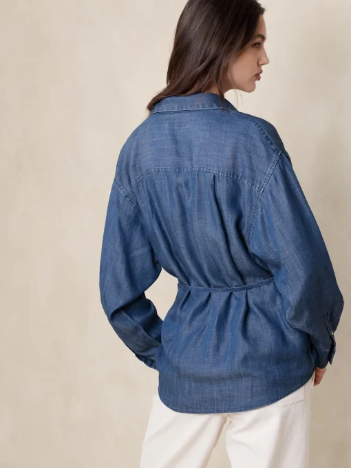 TENCEL™ Tie-Waist Chambray Shirt