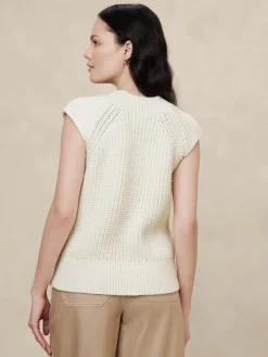 Textured Cross-V Sweater