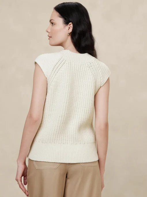 Textured Cross-V Sweater