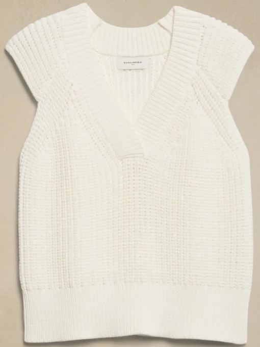 Textured Cross-V Sweater