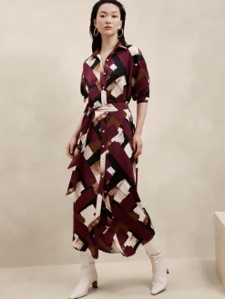 Tie-Waist Maxi Shirtdress