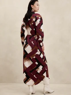 Tie-Waist Maxi Shirtdress
