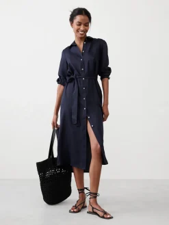 Tie-Waist Midi Shirtdress