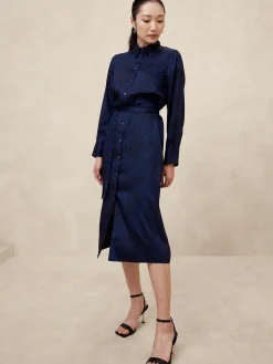Tie-Waist Midi Shirtdress